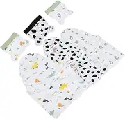 ASAKKURA 3 Sets Cotton Swaddle Sleep Sacks with Hats Soft and Breathable Newborn Wraps for Nursery Use for Photography Props