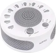 Sleep White Noise Machine, 9 Soothing Natural Sounds Therapy for Insomnia, Sleeping Trouble, Seniors, Office Break etc.Rest Easily with Timer Options, USB or Battery Powered-White