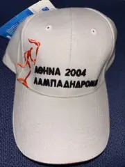 2004 Athens Olympics Cap Torch Relay Officially Licensed New W/tags