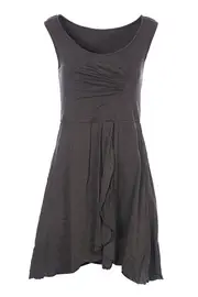 Light Wool Pleat Grecian Dress--MES-DS128LW