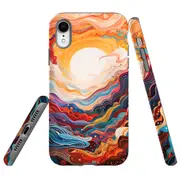 For iPhone XR Tough Protective Cover, Sunny Waves