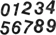 Uonlytech 10pcs Multi-function Door Numbers Self-adhesive House Numbers Replaceable Clock 3.5cm 3d House Sign for Decor