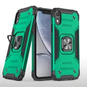 MCC Shockproof iPhone XR Heavy Duty Case Cover Tough Apple Ring Holder [Dark Green]