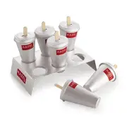 Aluminium Kulfi Moulds Set of 6 with Stand Reusable Ice Cream Maker Popsicle