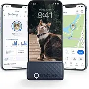 Tractive Smart Cat GPS Tracker | Real-Time Location & Wellness Monitoring for Cats 6.5 lbs+ | Territory & Location History | Up to 7-Day Battery | Breakaway Collar Included (Dark Blue)