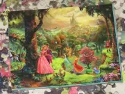Sleeping Beauty - Thomas Kinkade Art - 500 Piece Puzzle Bag - Sealed