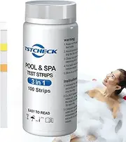 Pool Strips Test, Swimming Pool Test Strips - Spa Test Supplies for Alkalinity, pH, Cyanuric Acid, Total Chlorine, Hardness