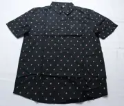 Volcom Men's Macking Short Sleeve Woven Cotton Top CG2 Black Large NWT