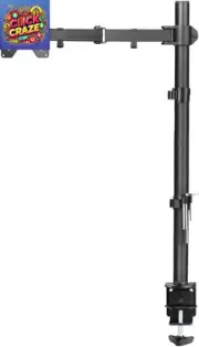 Single Monitor Arm, Tall Monitor Stand 80Cm Pole, Max Load 10Kg, Monitor Arm Des