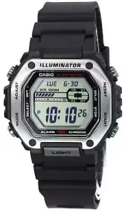 Casio Digital Alarm Timer Backlight Stopwatch Quartz MWD-110H-1 100M Mens Watch