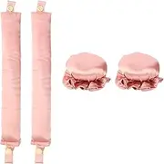Curling Set, Heatless Soft Curler, Thermal Curler, Thermal Curling Wand Headband (Pink)