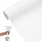 BENECREAT 40x400cm White Nylon Mesh Filter, 200 Mesh Reusable Water Strain Mesh Heat Resistant Fine Filter Mesh for Paint, Home Brewing