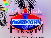 Standard Gas Oil Gasoline Fuel 24"x20" Neon Lamp Light Sign With Dimmer