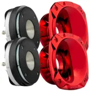 2x DS18 PRO-D1F 2" VC 8 ohm Driver Tweeter with 2x PRO-HP52/CRD Shallow Horn