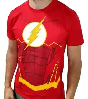 The Flash Shirt Mens Medium Costume T-Shirt Unique DC Comics Superhero Tee