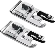 ZhXu Shuo 2pcs Overlock Overcast Sewing Machine Presser Foot -Fits All Low Shank Snap-On Singer Babylock Brother Euro-Pro, Janome, Kenmore, White, Juki, New Home, Simplicity, Elna and More!