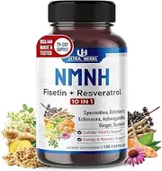 Ultra Fisetin 5000mg Resveratrol 1000mg Quercetin 200mg - Support Brain Health, Immune System with Elderberry, Echinacea, Ashwagandha, Turmeric, Ginger (90 Count (Pack of 1))