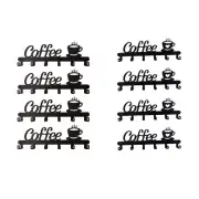 4pcs Wall Mounted Coffee Cup Rack with Hook Easy to Use Cup Display Holder Rack