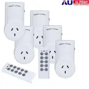 5 Mains Outlet Power Point Socket + 2 Smart Wireless Remote Controller AU Plug