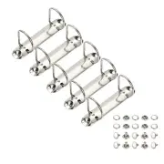 B7 2 Hole Ring Binder Mechanisms, 5 Set 1.5" D Ring Binder Planner, 26mm Silver