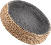 Milisten Dog Bed Rattan Basket Cat Couch Bed Wicker Cat Bed Pet Bed Pet Cat Nest Dog Circle Bed Comfortable Pet Nest Bed Rattan Dog Bed