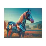 Puzzle, 520 Piece Jigsaw Puzzle of a Pinto Horse in the Field, Horse Lover Gift,