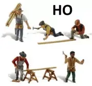 HO Scale - CARPENTER CREW (11 pcs.) by Woodland Scenics #WOO-A1947