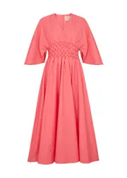 Roksanda Esti Cotton-poplin Midi Dress - Pink - 14 14