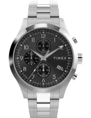 [Timex] Dress Chronograph Watch 43mmin Stainless Steel