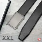 【CH-BELT 銓丞皮帶】加長尺寸XXL 內穿式自動扣皮帶 男紳士皮帶腰帶(黑XXL)