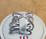 Bomb Party Regret Nothing Cubic Zirconia Rhodium Plated Ring SZ 5 RBP5908