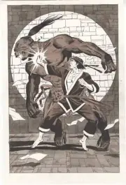 Shang Chi & Gorilla Original Comic Art by Mike Vosburg (2 pieces)