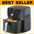 7.7QT Programmable Air Fryer - 12 Presets, 1°F Precision & Easy-Clean Design