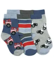 Jefferies Socks Rescue Vehicles Pattern Crew Socks 3 Pair Pack 2-4 3-7 Years
