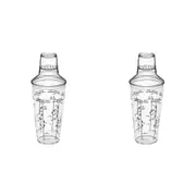 2x Avanti 700ml Acrylic Bar Cocktail Party Drink Shaker/Mixer Martini Maker CLR
