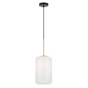 Korova Medium Pendant, Brass Matte, Opal Matte