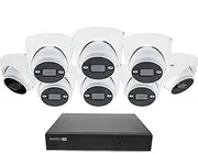 [Swann] AdvancedX Home Security Camera System,16 Channel 8 Dome Cams,POE Cat5e NVR 4K HD Video with 2TB HDD,Indoor or Outdoor Wired Surveillance CCTV,Color Night Vision,Heat Motion Detection,LED Lights