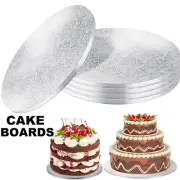 Masonite Cake Board 5mm Silver Round Various Size Wedding Favour Cake Boxes