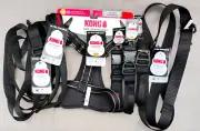 LOT OF 7 - KONG Leashes, Collars, Harness - MEDIUM - Traffic, Hands Free - BLACK