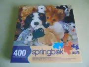 New Sealed Springbok Playtime Puppies Family Puzzle 400 Pc - #33-70547 Mix Sizes