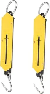[ARTSEWPLY] 2pcs Portable Hanging Scale for Luggage and Produce Capacity Weighing Scale with Comfortable Handle and Large Hook for Outdoor Activities Fishing and Market Use