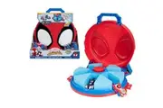 Marvel Spidey and His Amazing Friends Action Launch Carry Case - 12-Inch Carry Case with Rotating Launcher and Two Exclusive Amazing Metals Vehicles