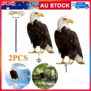 2PCS Simulated Hawk Bird Scarer Pigeon Deterrent with Bells & Bird Scare Tape