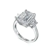 IGI Diamond Engagement Ring VVS2 E Emerald Cut 4.75 Ctw Lab Created Eye Clean