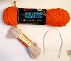 Coats & Clark's 100% Virgin Wool Yarn Skein LOT + Circular Knitting Needle