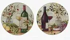 Dinner Plates (Set of 2) Meadowbrook Red & White Wine Decor Ceramic Susan Winget