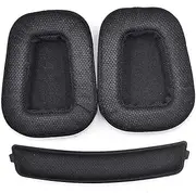 Defean Earmuff earpads Cup Cover Cushion Ear Pads Headband for Logitech G533 G933 G633 G533 633 933 Artemis Headphones (Fabric Ear Pads +Headband)