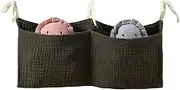 Baby Bedside Storage Bag - Crib Bedside Caddy Organizer - Space-Saving Crib Accessories for Toys Books Milk Bottles Tissues Wipes