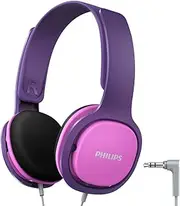 Philips SHK2000PK Kids Over-Ear Noise-Isolating Headphones, Maximum Volume Limited - Pink