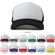 Kid's Two Tone 5 Panel Structured Foam Mesh Trucker Cap - FREE SHIPPING